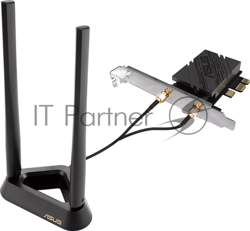 Сетевой адаптер Wi-Fi + Bluetooth Asus PCE-BE92BT BE9400 PCI Express (ант.внеш.несъем.) 2ант.
