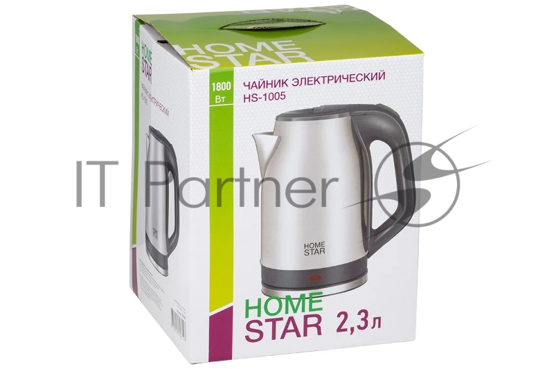 Чайник электрический HOMESTAR HS-1005 2,3л нержавейка, серый