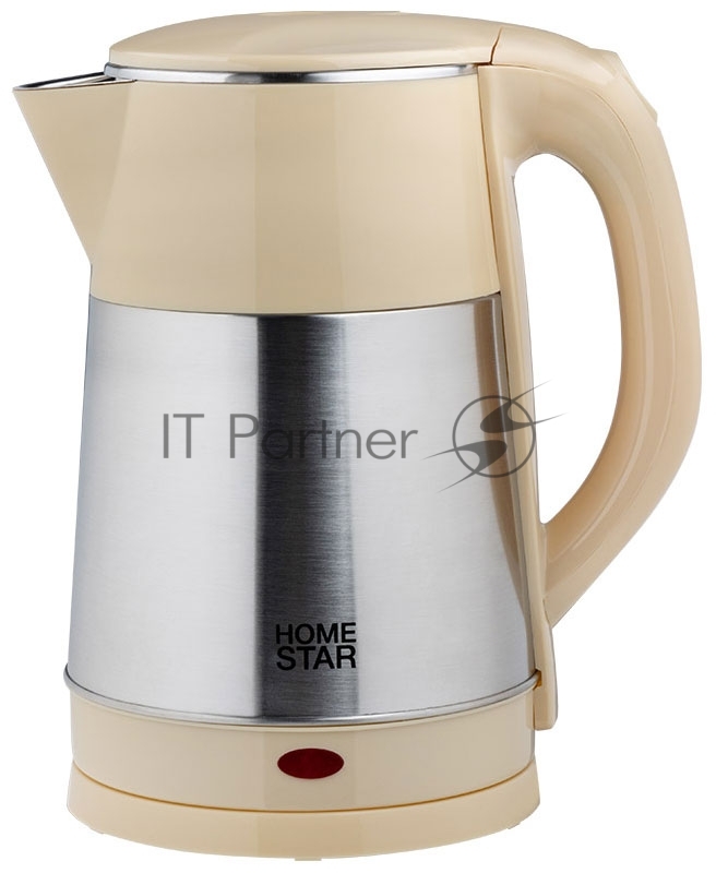 Чайник электрический HOMESTAR HS-1055 2,3л, нержавейка, бежевый