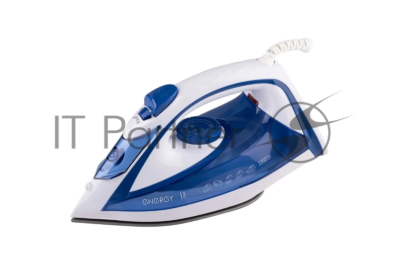 Утюг ENERGY EN-353 голубой (2200Вт, пар, спрей, пар.удар, самооч., тефлон.подошва, антинакипь)