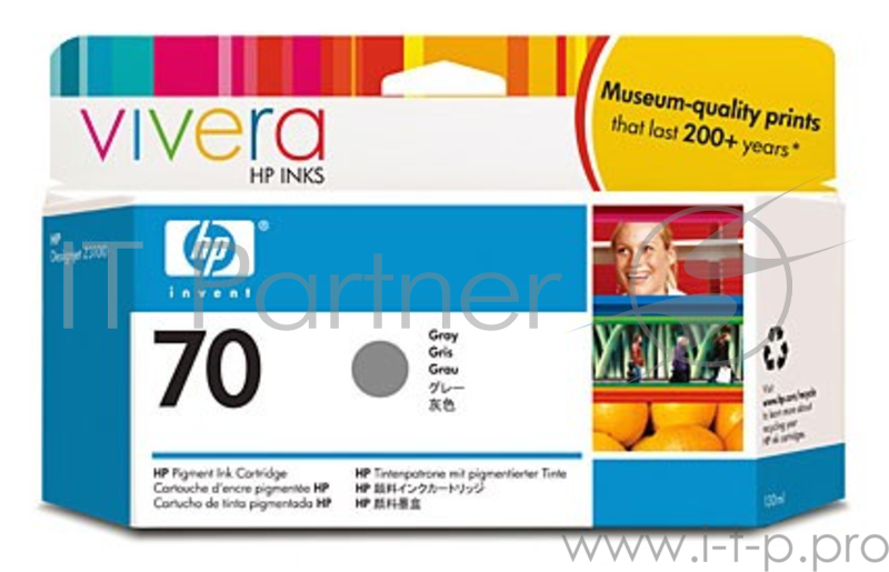 Картридж струйный HP №70 C9450A серый для HP DJ Z2100/Z3100 (130мл)