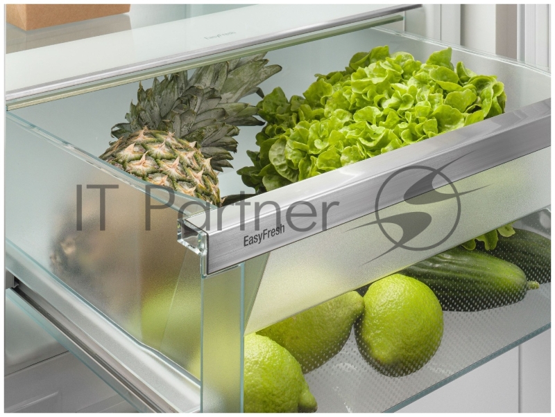 Холодильники Liebherr Pure, EasyFresh, МК NoFrost, 3 контейнера МК, в. 201,5 см, ш. 60 см, класс ЭЭ A++, внутренние ручки, двери из нерж. стали