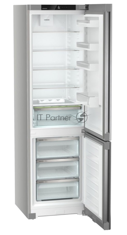 Холодильники Liebherr Pure, EasyFresh, МК NoFrost, 3 контейнера МК, в. 201,5 см, ш. 60 см, класс ЭЭ A++, внутренние ручки, двери из нерж. стали