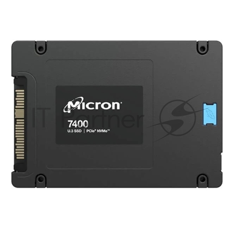 Micron 7400 MAX 3.2TB NVMe U.3 (15mm) PCIe NVMe Gen4 1x4 (v1.4) R6600/W3500MB/s 3D TLC MTTF 2М 800K/347K IOPS SSD Enterprise Solid State Drive, 1 year, OEM
