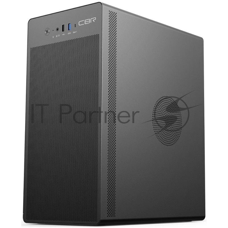 Корпус CBR PCC-MATX-V285-WPSU черный mATX, Minitower V285, без БП, 1*USB 3.0 Type-C, 1*USB 3.0, 1*USB 2.0, HD Audio+Mic, кабель питания 1.2м