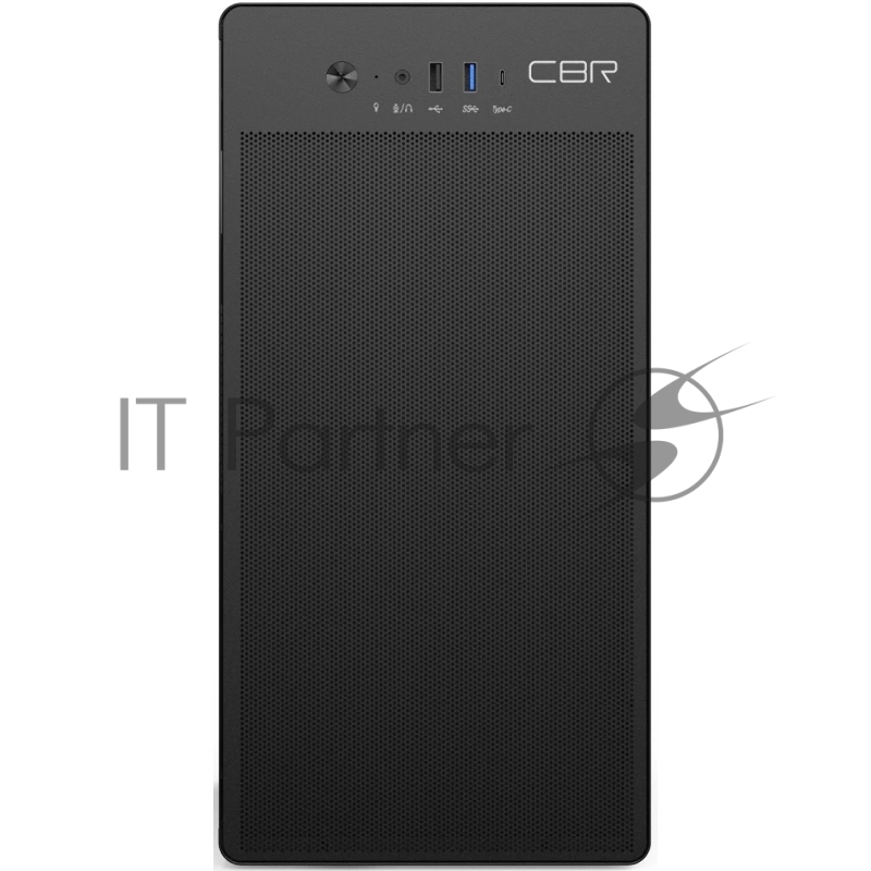 Корпус CBR PCC-MATX-V285-WPSU черный mATX, Minitower V285, без БП, 1*USB 3.0 Type-C, 1*USB 3.0, 1*USB 2.0, HD Audio+Mic, кабель питания 1.2м