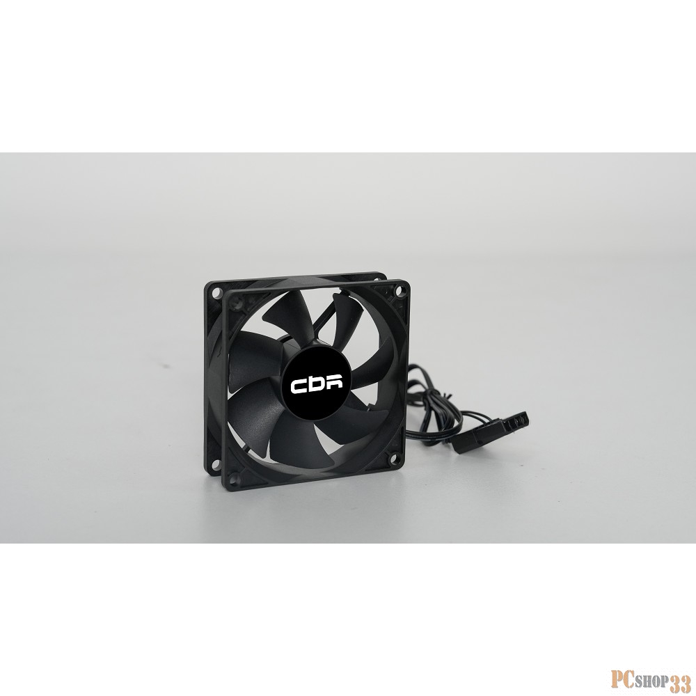 Вентилятор для корпуса CBR CBR-CF-8025-1600B, 80*80*25мм, 3-pin+molex, 1600 RPM, 30 CFM, 24.6 dBA