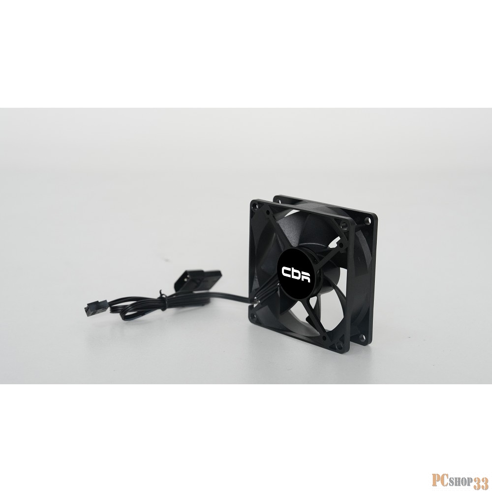 Вентилятор для корпуса CBR CBR-CF-8025-1600B, 80*80*25мм, 3-pin+molex, 1600 RPM, 30 CFM, 24.6 dBA
