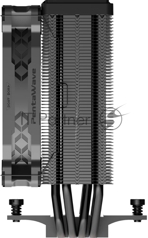 Кулер PentaWave PC-Z04E BK LGA115X/1200/1700/AM4/AM5 (20 шт/кор, TDP 220W, 1*120mm PWM Fan, 4 тепловые трубки 6мм, 600-1850RPM, 12-32,6dBa)