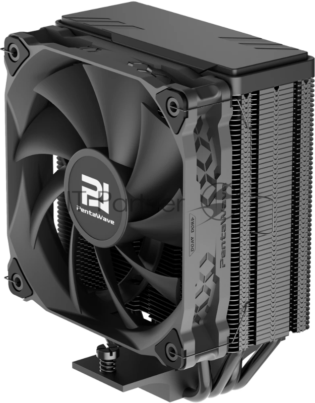 Кулер PentaWave PC-Z04E BK LGA115X/1200/1700/AM4/AM5 (20 шт/кор, TDP 220W, 1*120mm PWM Fan, 4 тепловые трубки 6мм, 600-1850RPM, 12-32,6dBa)