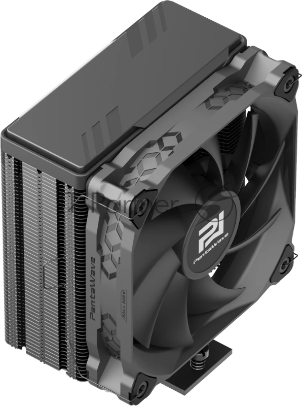 Кулер PentaWave PC-Z04E BK LGA115X/1200/1700/AM4/AM5 (20 шт/кор, TDP 220W, 1*120mm PWM Fan, 4 тепловые трубки 6мм, 600-1850RPM, 12-32,6dBa)