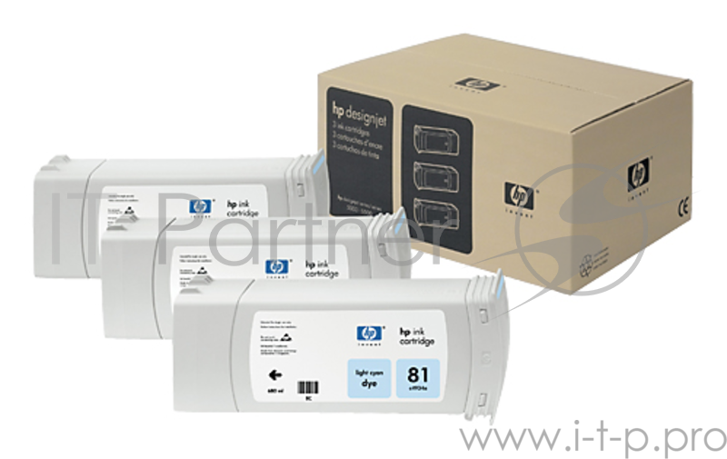 Картридж струйный HP C5070A светло-голубой x3уп. для HP DJ 5500/5500ps/5000/5000ps (680мл)