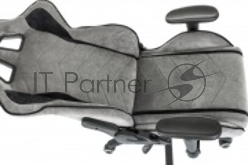 Кресло игровое Zombie Drift/F серый/черный крестов. пластик подст.для ног