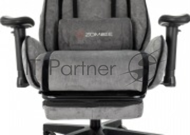 Кресло игровое Zombie Drift/F серый/черный крестов. пластик подст.для ног