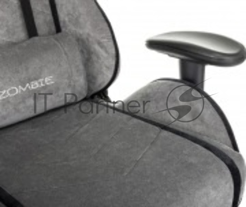 Кресло игровое Zombie Drift/F серый/черный крестов. пластик подст.для ног