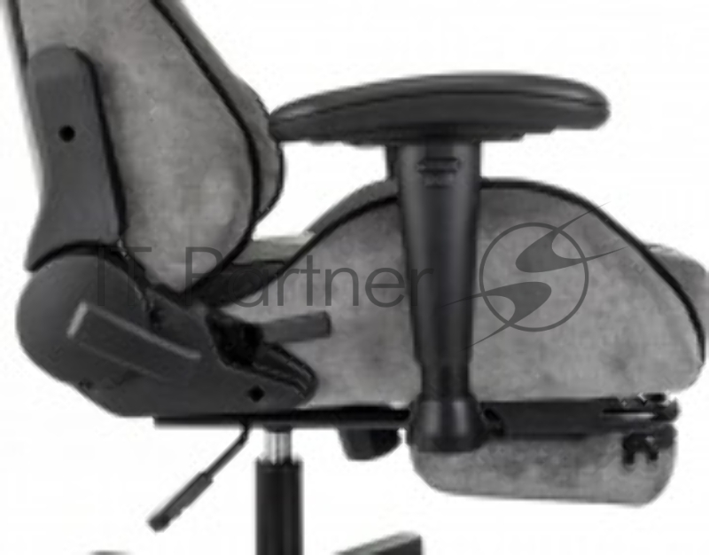 Кресло игровое Zombie Drift/F серый/черный крестов. пластик подст.для ног