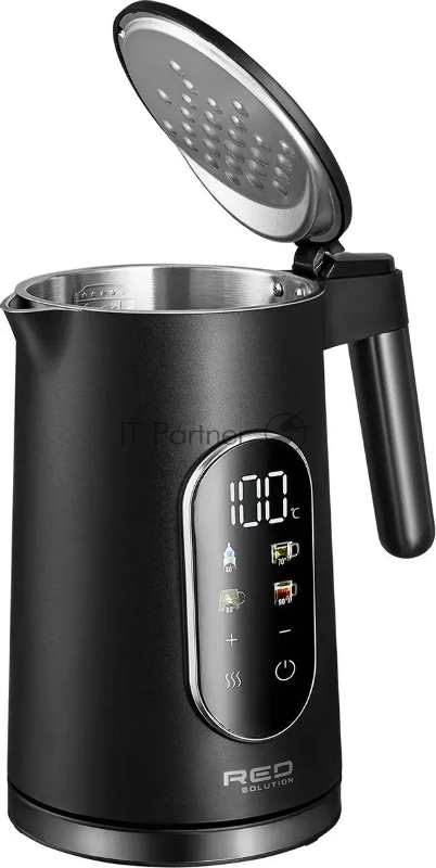Чайник электрический Red Solution AM108D 1.7л. 2000Вт черный корпус: металл/пластик