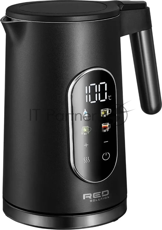 Чайник электрический Red Solution AM108D 1.7л. 2000Вт черный корпус: металл/пластик