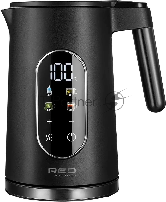 Чайник электрический Red Solution AM108D 1.7л. 2000Вт черный корпус: металл/пластик