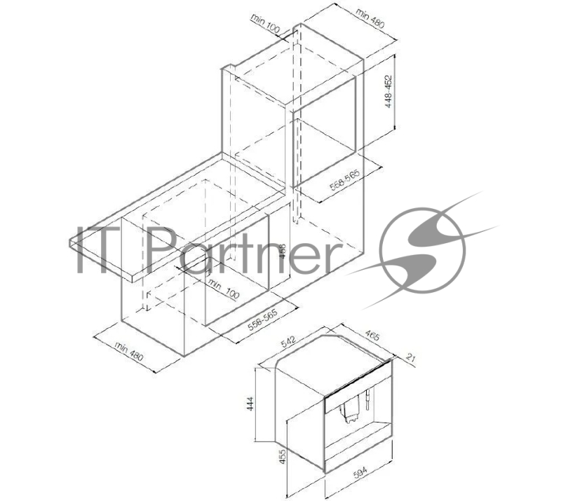 Компактная встраиваемая кофемашина GRAUDE KV 45.0 S