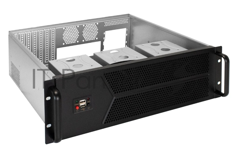 Серверный корпус ExeGate Pro 3U450-12 <RM 19, высота 3U, глубина 450, БП 2U-1000ADS, 2*USB>