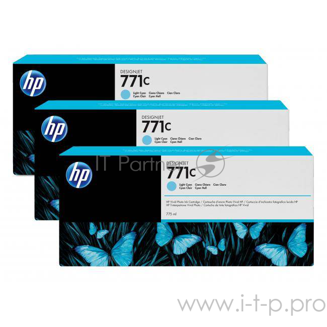 Картридж струйный HP 771C B6Y36A светло-голубой x3уп. для HP DJ Z6200 (775мл)