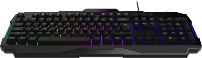Клавиатура MSI FORGE GK100, Wired, RGB lighting, Anti-ghosting Capability, Black