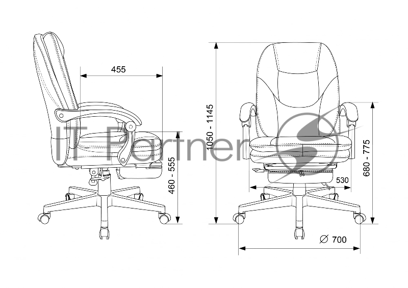 Кресло руководителя Бюрократ CH-868N-BF слоновая кость эко.кожа крестов. пластик подст.для ног