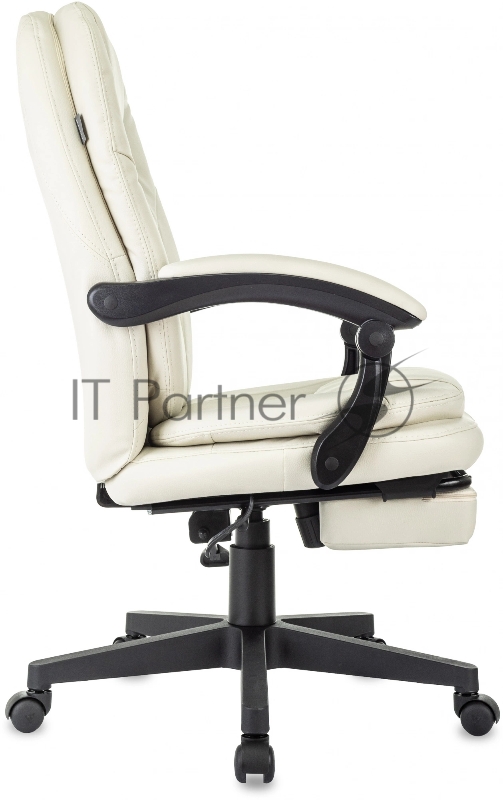Кресло руководителя Бюрократ CH-868N-BF слоновая кость эко.кожа крестов. пластик подст.для ног