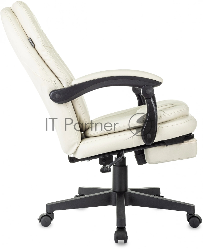 Кресло руководителя Бюрократ CH-868N-BF слоновая кость эко.кожа крестов. пластик подст.для ног