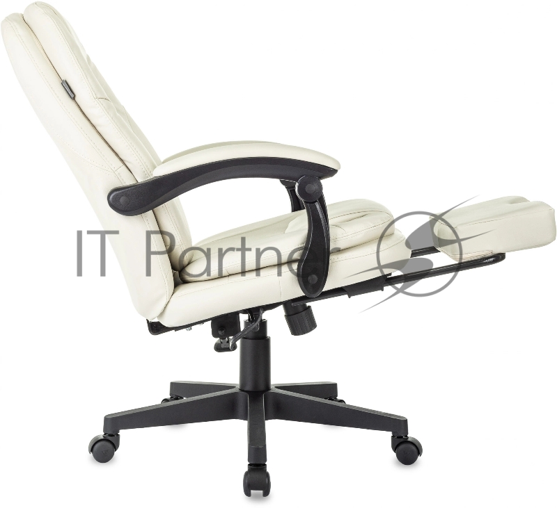 Кресло руководителя Бюрократ CH-868N-BF слоновая кость эко.кожа крестов. пластик подст.для ног