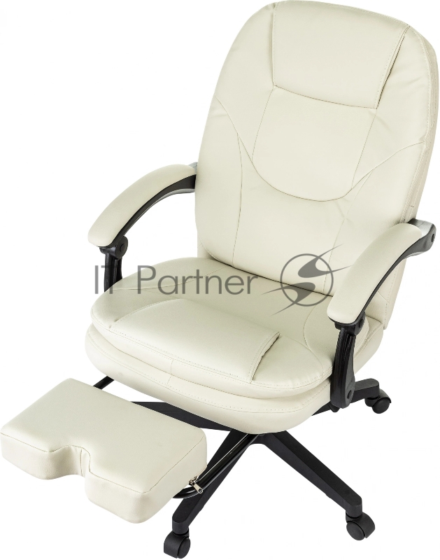 Кресло руководителя Бюрократ CH-868N-BF слоновая кость эко.кожа крестов. пластик подст.для ног