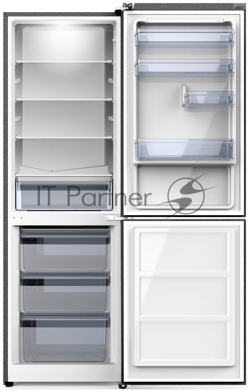 Холодильник Willmark RF-415DCGT (306л., А+,нижн.мороз.,пер.дверь, R600A,гар. 3 года, графит)