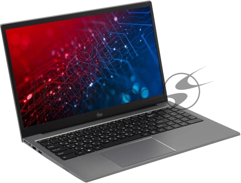 Ноутбук IRU Planio 15INPR N-series N100 16Gb SSD512Gb Intel UHD Graphics 15.6 IPS FHD (1920x1080) noOS grey WiFi BT Cam 5000mAh (2081105)
