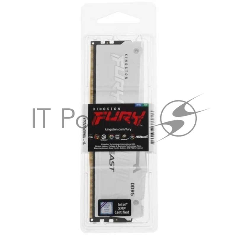 Модуль памяти Kingston FURY Beast White RGB 16Gb DDR5 DIMM 5600МГц KF556C40BWA-16
