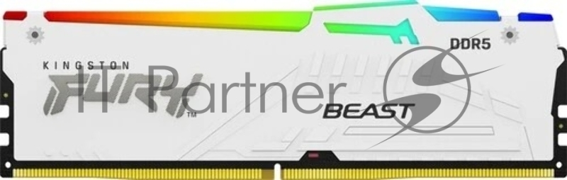 Модуль памяти Kingston FURY Beast White RGB 16Gb DDR5 DIMM 5600МГц KF556C40BWA-16