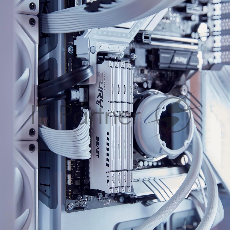 Модуль памяти DDR 5 DIMM 32Gb PC41600, 5200Mhz, Kingston FURY Beast White XMP CL40 (Kit of 2)(KF552C40BWK2-32)