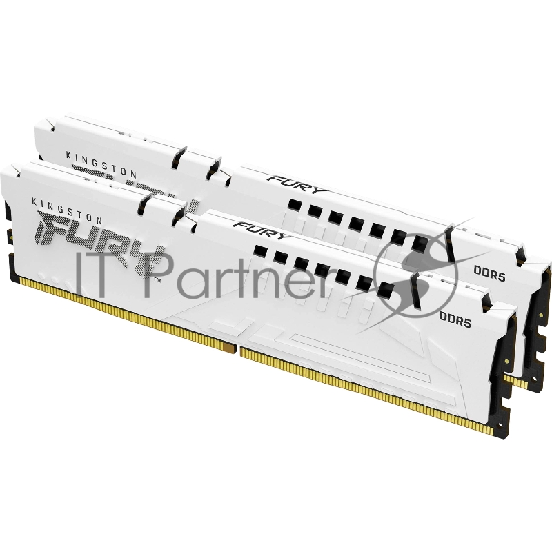 Модуль памяти DDR 5 DIMM 32Gb PC41600, 5200Mhz, Kingston FURY Beast White XMP CL40 (Kit of 2)(KF552C40BWK2-32)