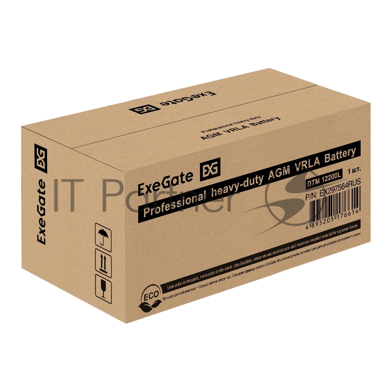 Аккумуляторная батарея ExeGate DTM 12200L (12V 200Ah, болт М8)