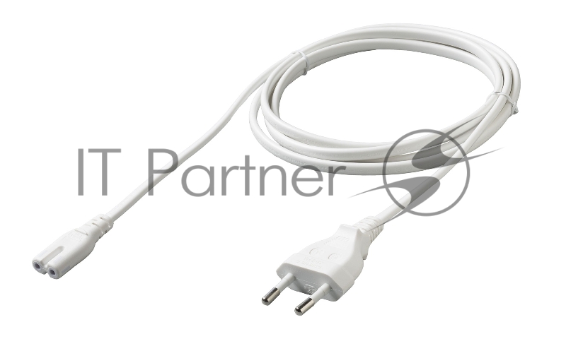 Кабель питания Cablexpert PC-184W-VDE-1.8М CEE 7/16-C7, 2x0.75мм2, 2.5А, VDE, 1.8м, белый, пакет