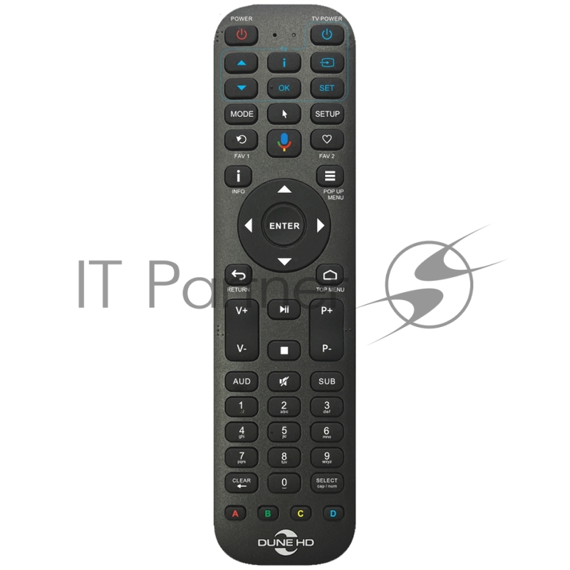 Пульт ДУ Dune HD R4, с AirMouse, голосовым управлением, подсветкой и обучаемым ИК блоком, Bluetooth