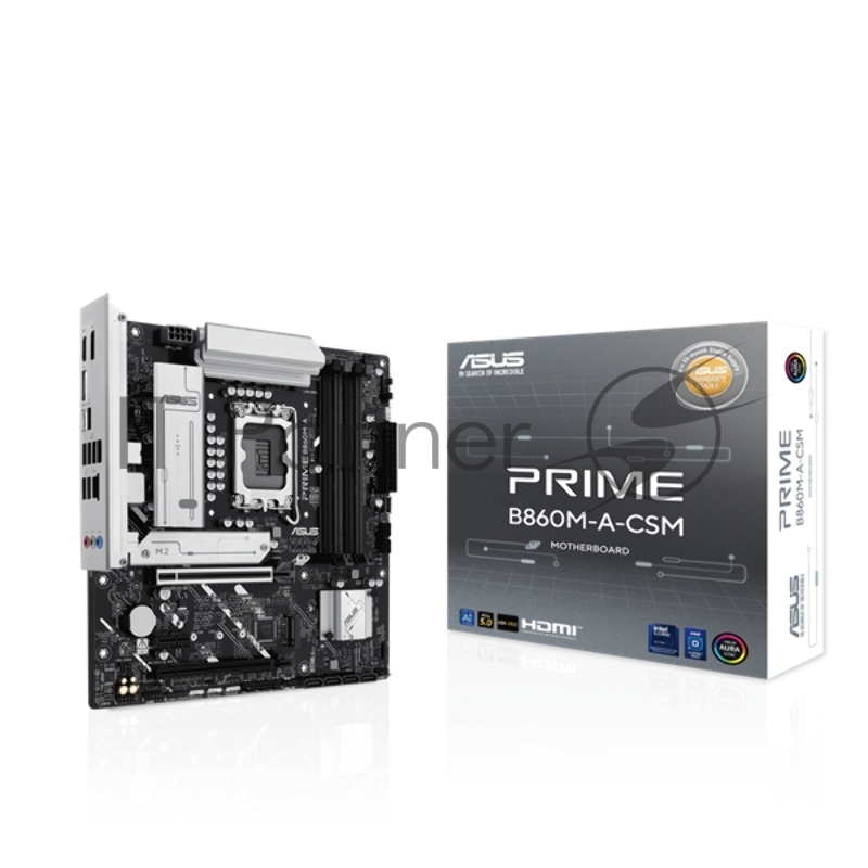 Материнская плата ASUS PRIME B860M-A-CSM, LGA1851, B860, 4*DDR5, 4*SATA, 2*M.2, 2*USB 3.2, 4*USB 2.0, Type-C, 2*PCIx16, 1*PCIx1, 2*DP+HDMI, mATX 90MB1K00-M0EAYC