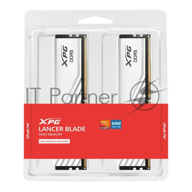 Оперативная память XPG Lancer DDR5 2x16GB 6000MHz A-Data AX5U6000C3416G-DTLABWH RTL PC5-48000 CL34 DIMM 288-pin 1.35В kit dual rank с радиатором Ret