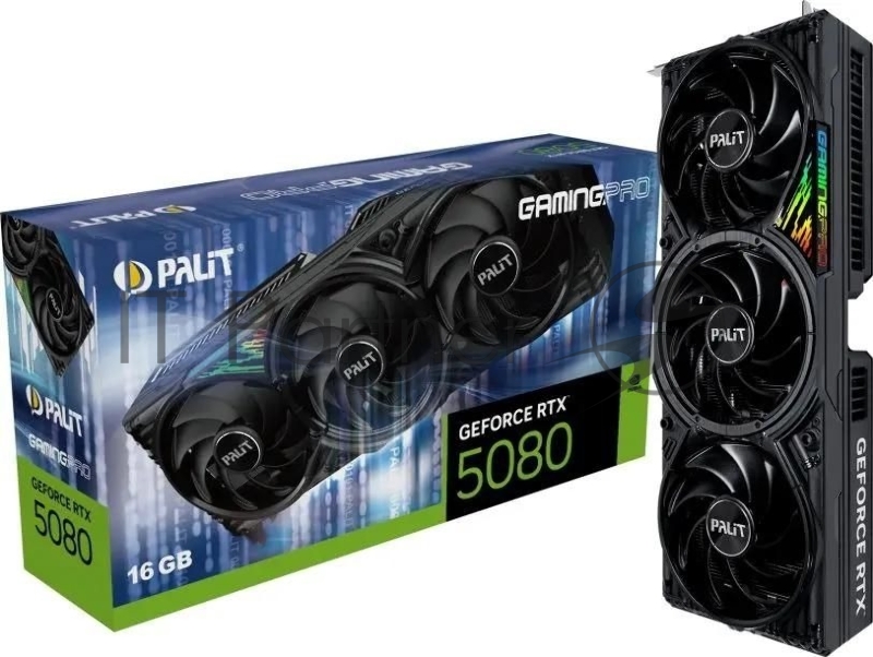 Видеокарта Palit RTX 5080 GamingPro GDDR7 256bit 3xDP HDMI 3FAN RTL
