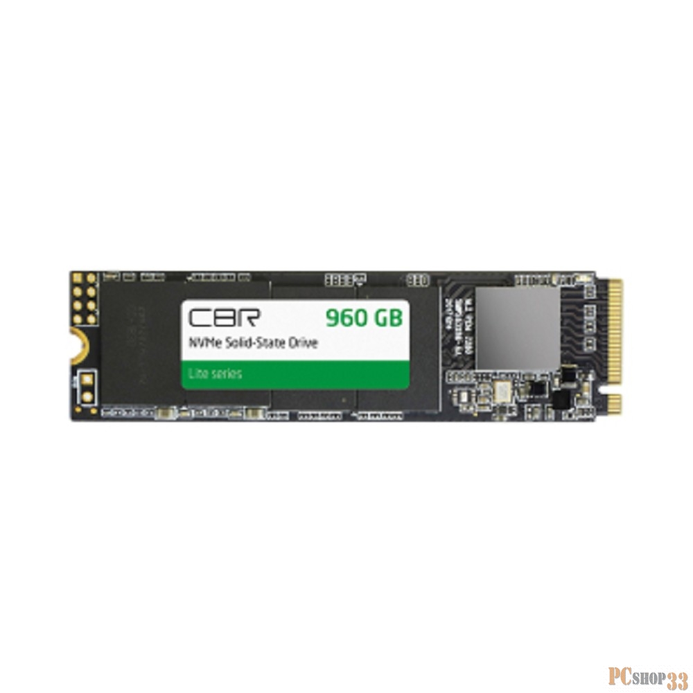 Внутренний SSD-накопитель CBR Lite SSD-960GB-M.2-LT22, 960Gb, M.2 2280, PCIe 3.0 x4, NVMe 1.3, SM2263XT, 3D TLC NAND, R/W speed up to 2300/1800 MB/s, TBW (TB) 480