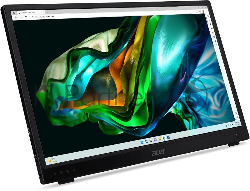 Монитор/ ACER PM181QAbmiux 17,3, ZeroFrame, UltraThin Black, 16:9, IPS, 1920x1080, 7ms, 250cd, 60Hz, 1xMiniHDMI + 1xType-C(15W) + SPK + Audio Out, Speakers 0.5Wx2,