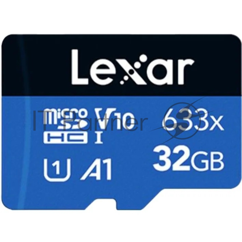Флеш карта microSD 32GB Lexar High-Performance 633x microSDHC UHS-I U1 V10 A1 C10, 100/20 Mb/s (SD адаптер)