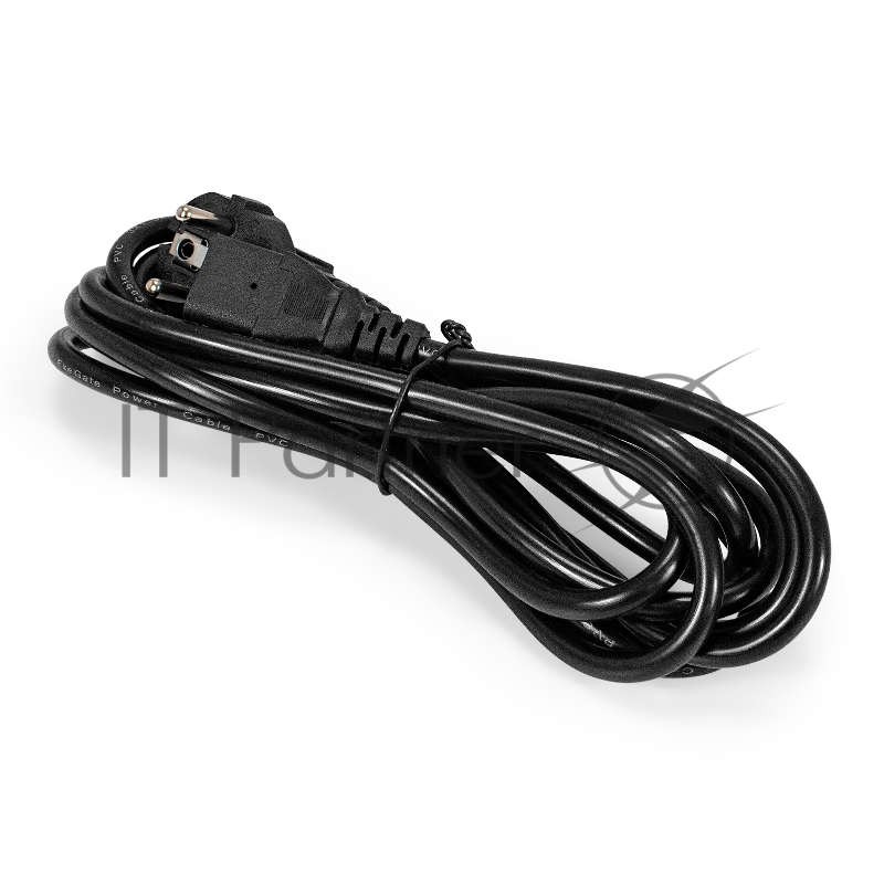 Кабель питания ExeGate Special PC-3S (Евровилка угловая Schuko->C13, 3*1.0mm2, CCA, черный, 3м)