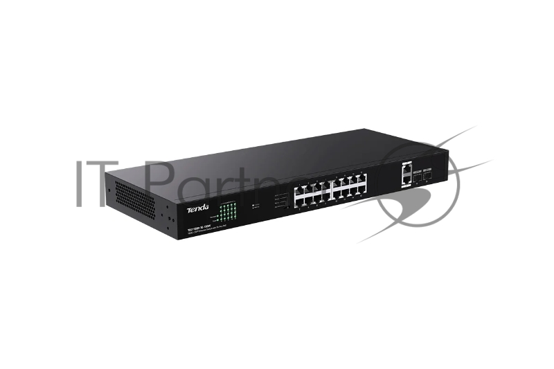 Коммутатор неуправляемый PoE Tenda TEG1120P-16-150W 18 портов, 18x1 Гбит/с, PoE 16х30 Вт (до 150Вт), SFP 2x1 Гбит/с