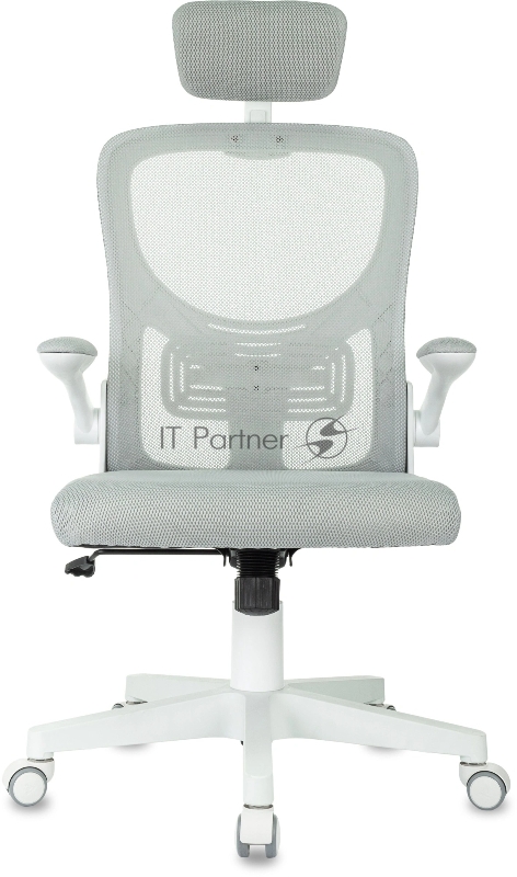 Кресло Бюрократ MC-W101-H светло-серый TW-02 TW-20 сетка/ткань крестов. пластик пластик белый